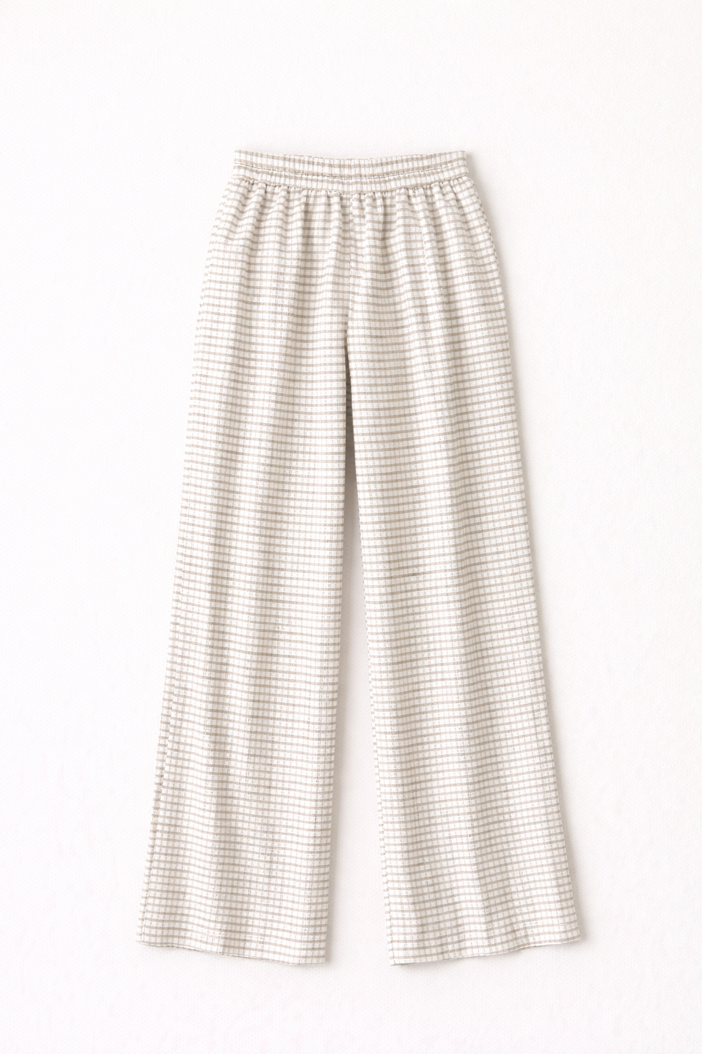 Checkered pants on a white background