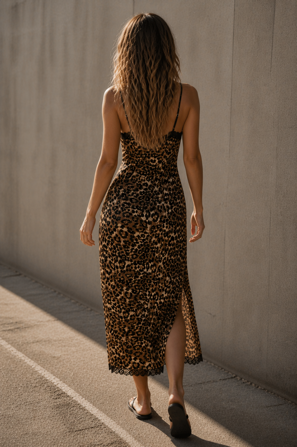 black animal print midi dress Fit & Flare Abstract Animal Print Midi Dress Black/New Ivory / L