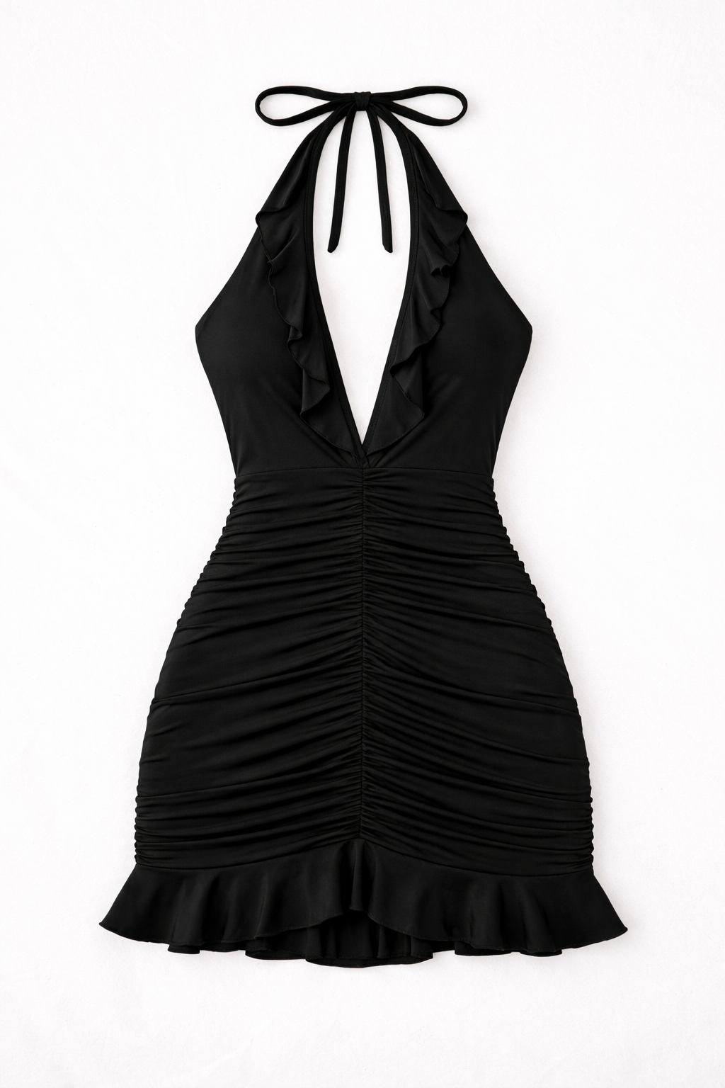 Karol Halter Ruched Mini Dress