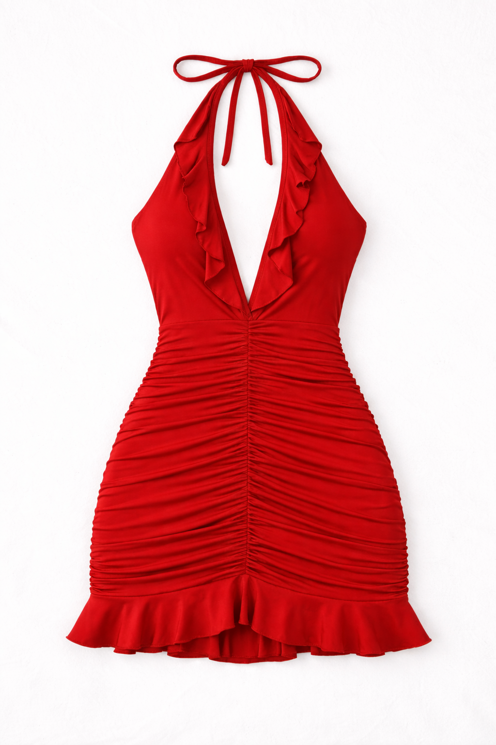 Karol Halter Ruched Mini Dress