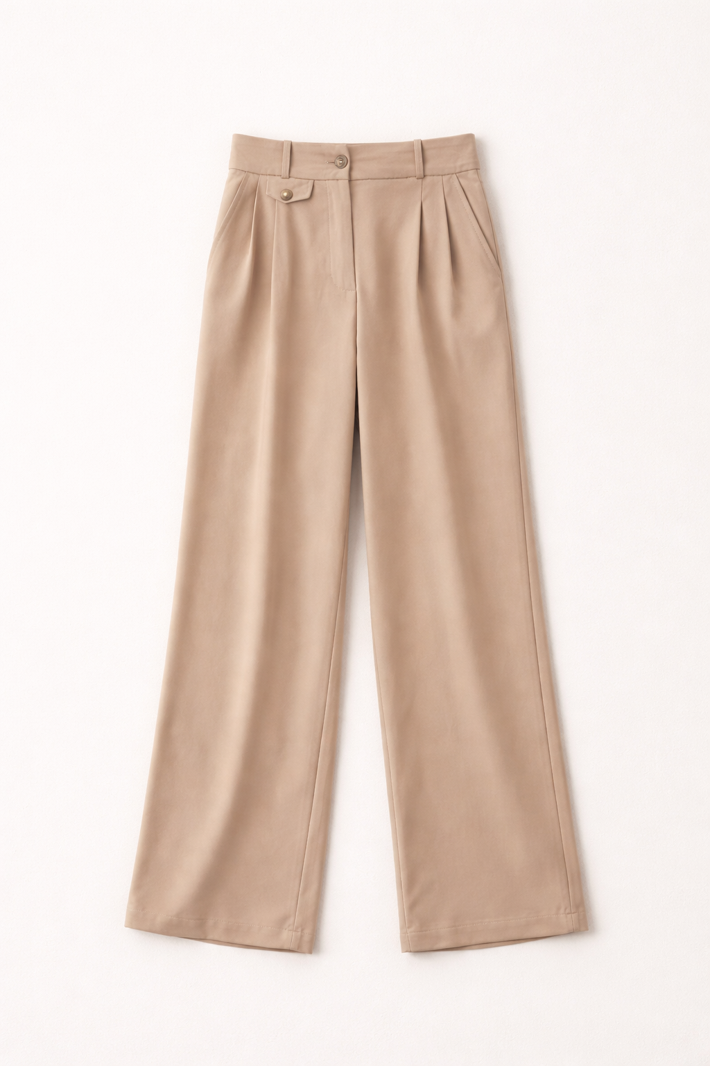 Beige pants on a white background