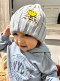 Baby Blue Smiley Face Beanie