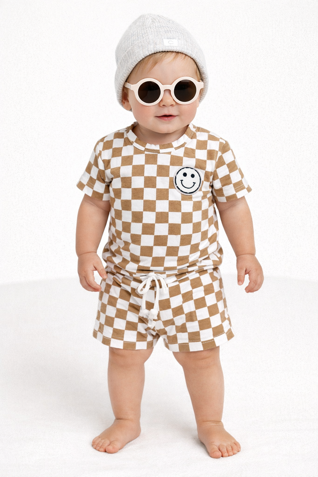 Soft Checkered Short Set for Babies