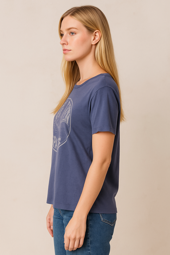 everyday casual top styled with jeans